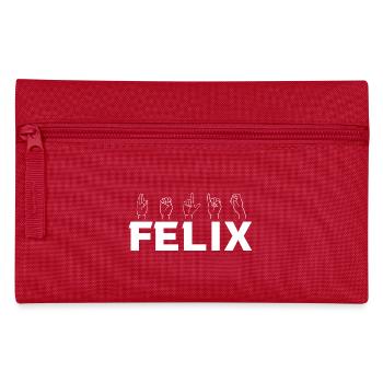 Sign language Felix - Pencil Case - red - Front