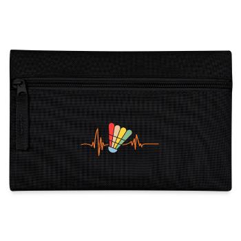 Federball Herzschlag Badminton - Federtasche - Schwarz - Vorne