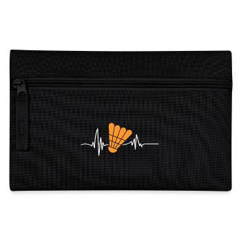 Federball Herzschlag Badminton - Federtasche - Schwarz - Vorne