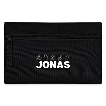 Gebärdensprache Jonas - Federtasche - Schwarz - Vorne