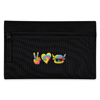 Büffel Rind Ochsen - Federtasche - Schwarz - Vorne