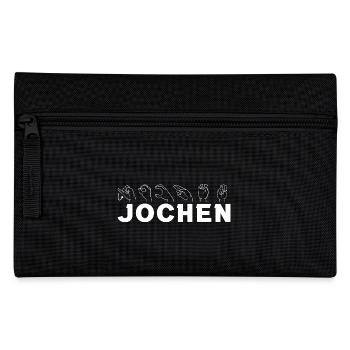 Gebärdensprache Jochen - Federtasche - Schwarz - Vorne