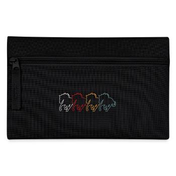 Reiten Pferd - Federtasche - Schwarz - Vorne