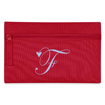 Monogramme F Vigne Coeur - Trousse - rouge - Devant