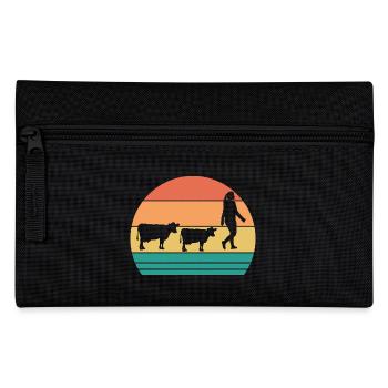 Cow Highland Cattle Cows - Pencil Case - black - Front