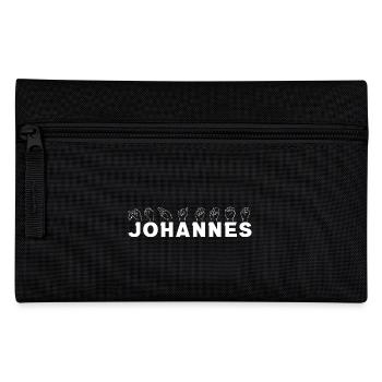 Gebärdensprache Johannes - Federtasche - Schwarz - Vorne