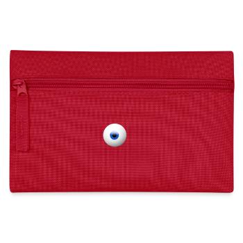 Halloween starrendes Monster Auge Augen - Federtasche - Rot - Vorne