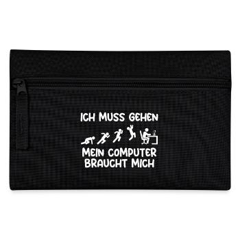 Computer Gamer Zocker Programmierer Administrator - Federtasche - Schwarz - Vorne