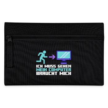 Computer Zocker Programmierer Administrator Gamer - Federtasche - Schwarz - Vorne