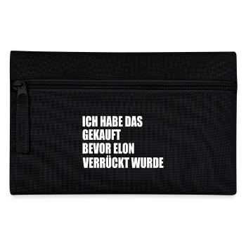 ich habe das gekauft bevor elon verrückt wurde - Federtasche - Schwarz - Vorne