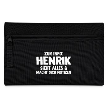 Henrik - Federtasche - Schwarz - Vorne