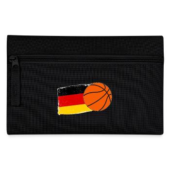 Basketballspieler Deutsche Flagge Basketball - Federtasche - Schwarz - Vorne
