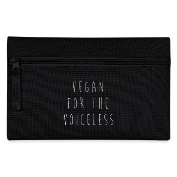 Vegan for the Voiceless - Pencil Case - black - Front