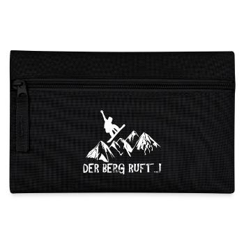 Berg ruft snowboarder - Federtasche - Schwarz - Vorne