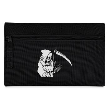 Sensenmann-Silhouette mit Sense - Federtasche - Schwarz - Vorne