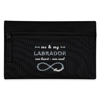 Me & my Labrador Hundeliebhaber Infinity Glitzer 8 - Federtasche - Schwarz - Vorne
