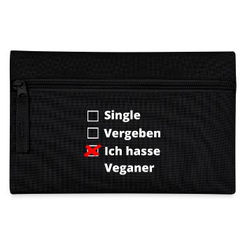 Ich hasse Veganer - Federtasche - Schwarz - Vorne