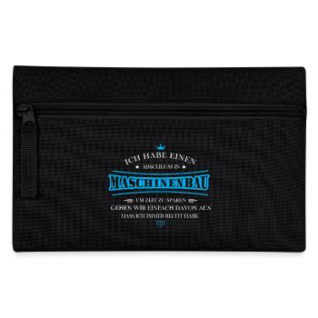 Maschinenbau Shirt-Abschluss - Federtasche - Schwarz - Vorne