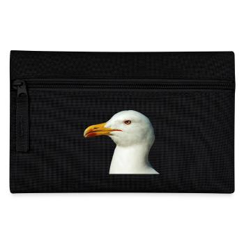 seagull moewe bird voegel tiere animal - Federtasche - Schwarz - Vorne
