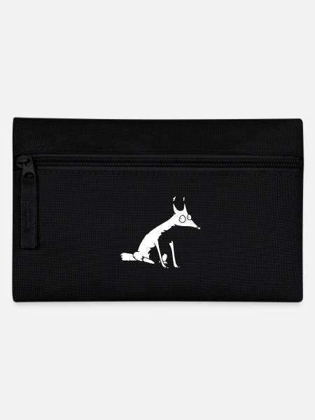 White Fox no 1 - Pencil Case - black