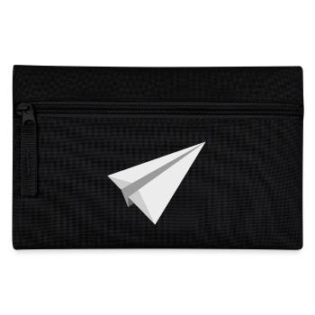 Paper plane airplane toy throwing gift - Pencil Case - black - Front