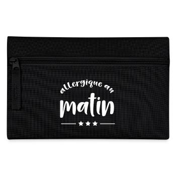 Allergique matin cadeau - Trousse - noir - Devant