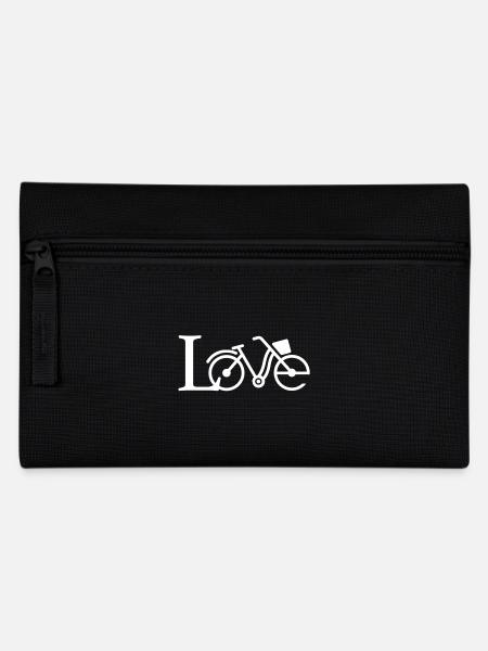 Love - kreatives Fahrrad Design - Geschenk - Federtasche - Schwarz