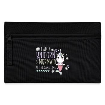 I am a Unicorn & Mermaid unicorn mermaid - Pencil Case - black - Front