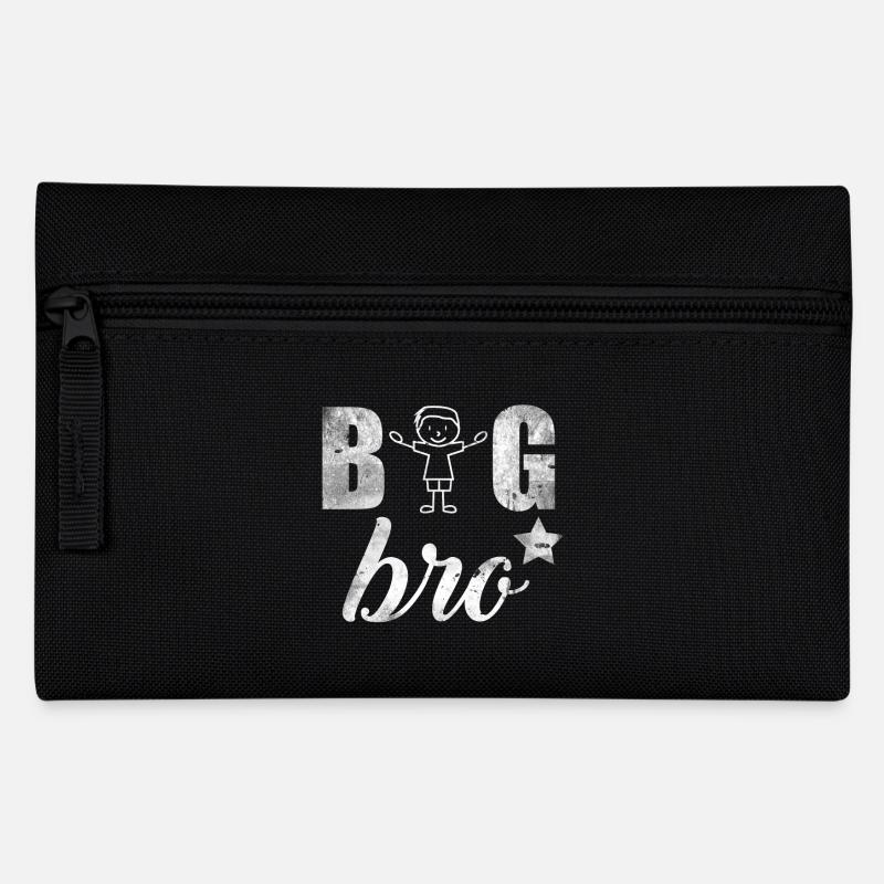 Großer Bruder Big Bro Geschenk Geschwister Kinder - Federtasche - Schwarz