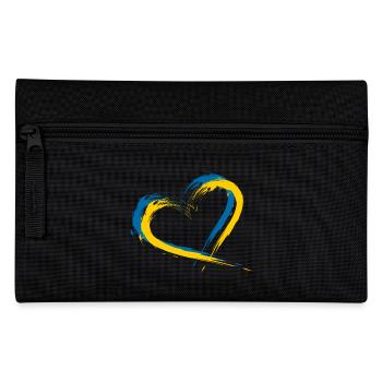 Herz Bürste Flagge Schweden Fahne Design Vektor - Federtasche - Schwarz - Vorne