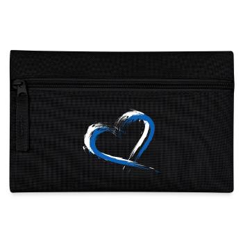 Heart flag Greece flag colors holiday - Pencil Case - black - Front