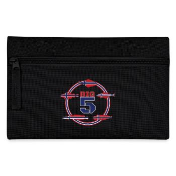 Norwegian Big 5 I Angeln Geschenk Dorsch Heilbutt - Federtasche - Schwarz - Vorne
