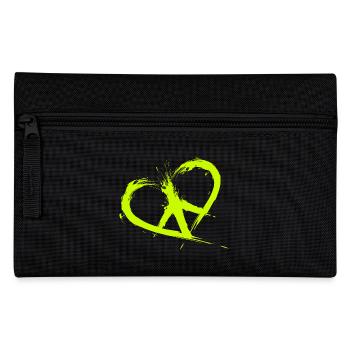 Peace Symbol Heart Hippy Peace Freedom - Pencil Case - black - Front
