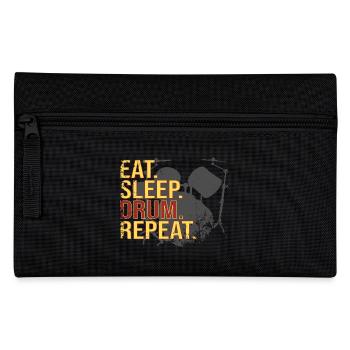 Eat. Sleep. Drum. Repeat. - Pencil Case - black - Front