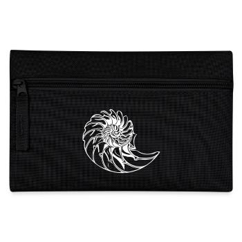 Elegante Muschel - Federtasche - Schwarz - Vorne