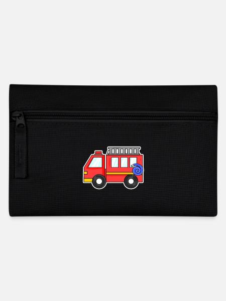 Feuerwehrauto - Federtasche - Schwarz
