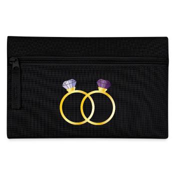 Deux bagues avec diamants violets - Trousse - noir - Devant