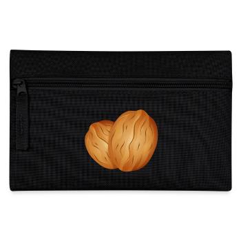 zwei schöne leuchtende Walnüsse - Federtasche - Schwarz - Vorne