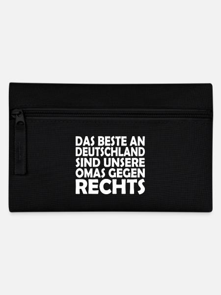 omas gegen rechts - Federtasche - Schwarz