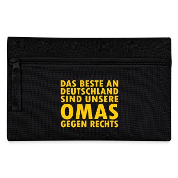 Omas gegen rechts - Federtasche - Schwarz - Vorne