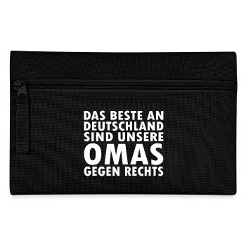 omas gegen rechts - Federtasche - Schwarz - Vorne