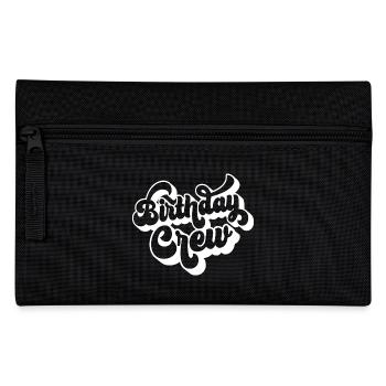 Birthday Crew Matching Group Birthday Party Outfit - Pencil Case - black - Front