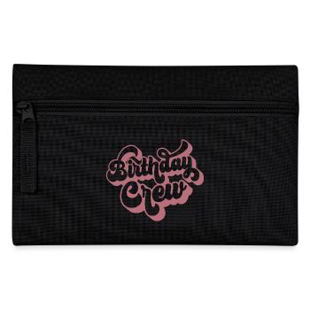 Birthday Crew Matching Group Birthday Party Outfit - Pencil Case - black - Front