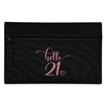 Hello 21 - Mignon cadeau de 21e anniversaire pour les femmes - Trousse - noir - Devant