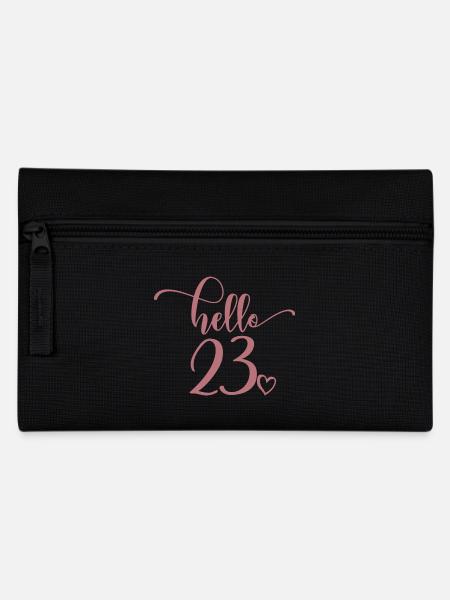 Hello 23 - Süßes Geschenk zum 23. Geburtstag für Frauen - Federtasche - Schwarz