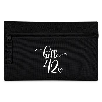 Hello 42 - Cute 42nd Birthday Gift For Women - Pencil Case - black - Front