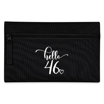 Hello 46 - Cute 46th Birthday Gift For Women - Pencil Case - black - Front