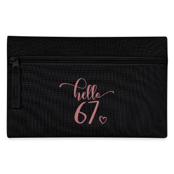 Hello 67 - Süßes Geschenk zum 67. Geburtstag für Frauen - Federtasche - Schwarz - Vorne
