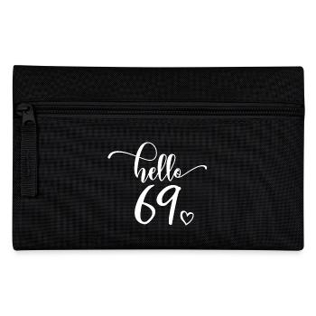 Hello 69 - Cadeau mignon de 69e anniversaire pour femmes - Trousse - noir - Devant