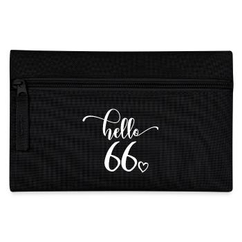 Hello 66 - Cute 66th Birthday Gift For Women - Pencil Case - black - Front